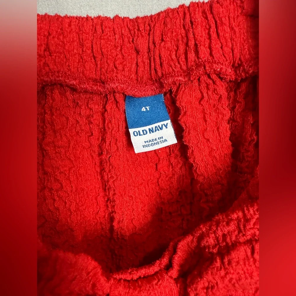 Old Navy‎ Bright Red Textured Bow Dress, 4T